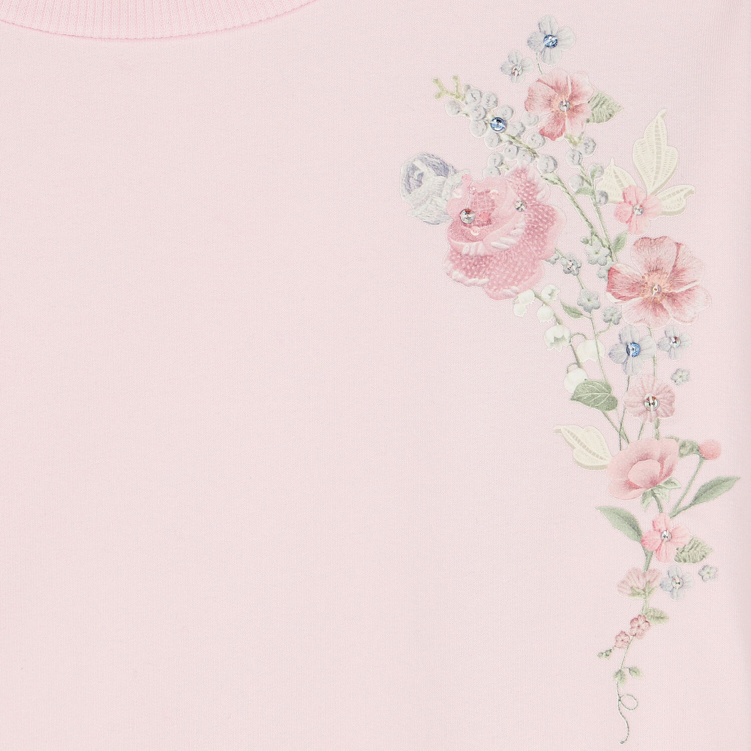 Girls Pink Floral Tulle Dress, 1, hi-res image number null